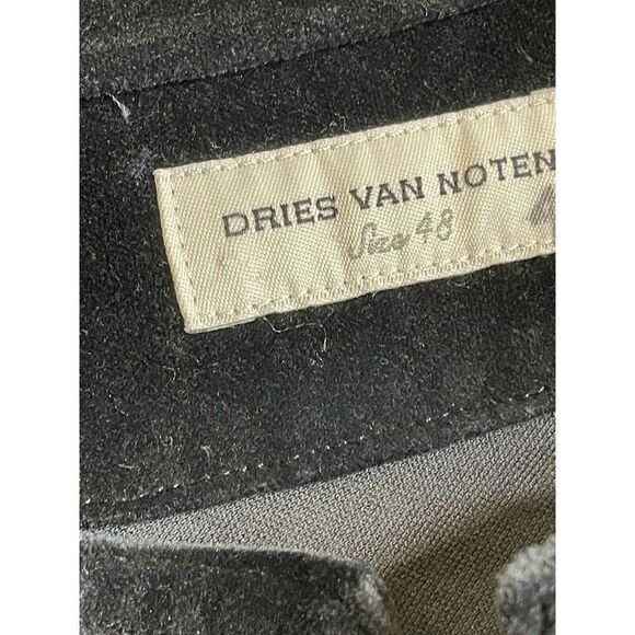 Dries Van Noten Black Velvet Tunic Mens Size  M 48 - Picture 9 of 12